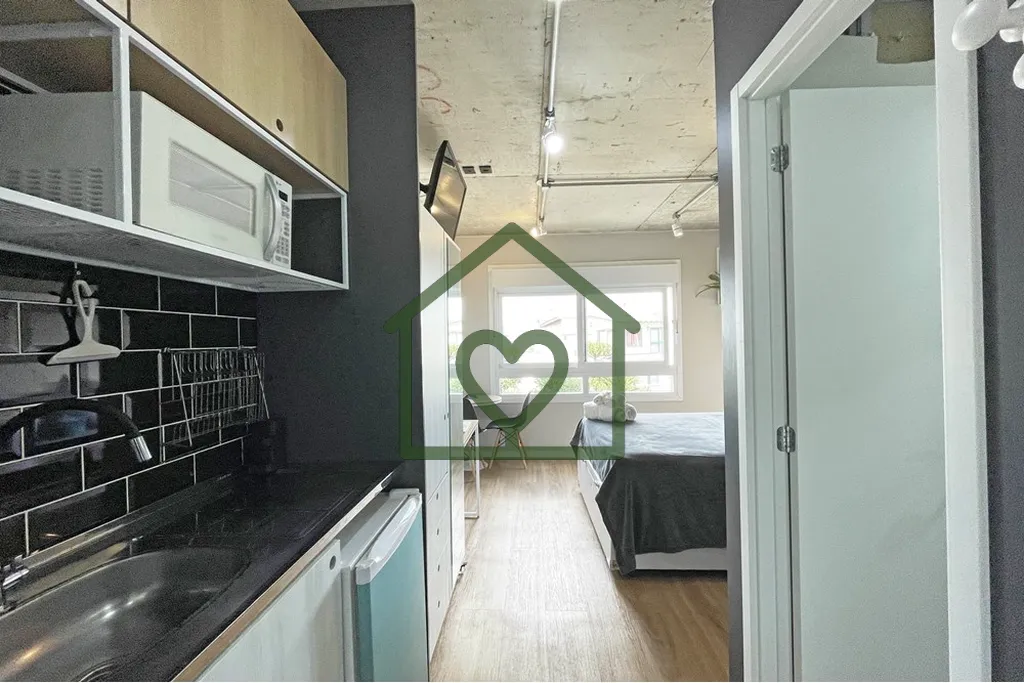 Imagem Apartamento Stúdio , Andar Alto com vista e sol, mobiliado lindamente decorado e equipado, pronto p...