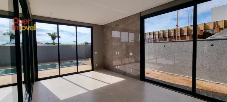 Imagem Oportunidade única: Casa de alto padrão em condomínio à venda em Ribeirão Preto-SP no Residencial E Empresarial Alphaville! 4 quartos, 4 suítes, 2 salas, 7 banheiros, 6 vagas de garagem, 421m². Quer Imóvel Negócios Imobiliários!