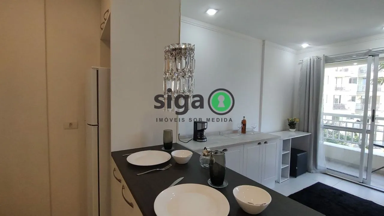 Imagem Studio mobibiliado de 33m², locação por R$ 3.197,00 - Panamby - São Paulo/SP