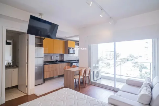 Foto do imóvel Studio para locação no Brooklin com 1 suíte, 1 banheiro, 1 vaga, 36m².