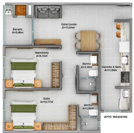 Imagem Manhattan Residence - Apartamento à venda no bairro Ingleses do Rio Vermelho - Florianópolis/SC