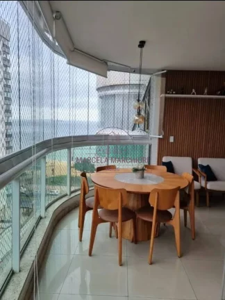 Imagem 4 quartos, suíte, vista mar, montado e decorado, lazer completo, 3 vgs