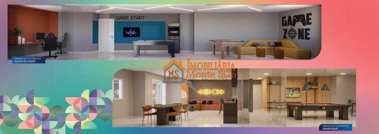 Imagem Apartamento com 2 dormitórios à venda, 47 m² por R$ 402.600,00 - Vila das Bandeiras - Guarulhos/SP