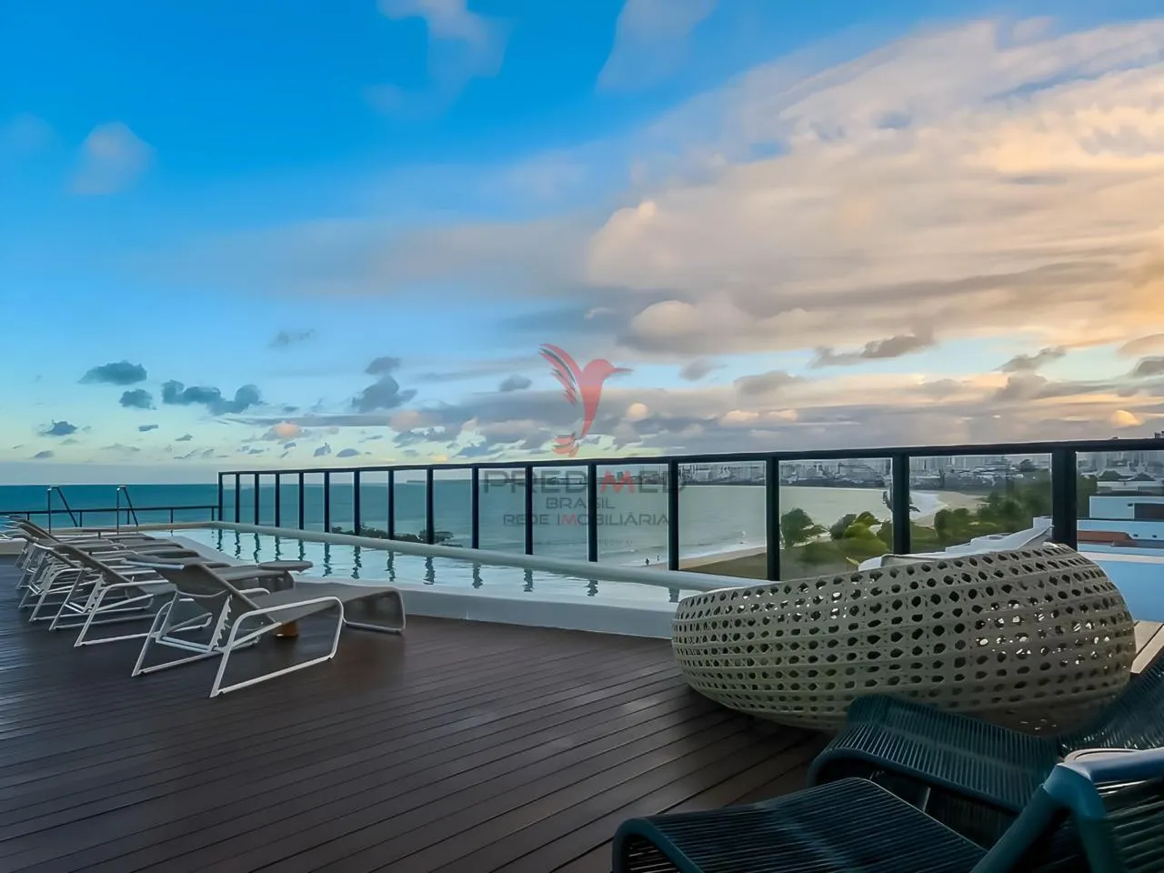 Imagem Flat Mobilado e decorado. Pé na Areia Jardim Oceania/Bessa