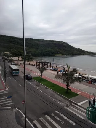 Imagem Apartamento Para Alugar Temporada De Frente Para O Mar Linda Vista da Praia Edifício Omar Prata Avenida Beira Mar Praia do Morro Guarapari Localizado