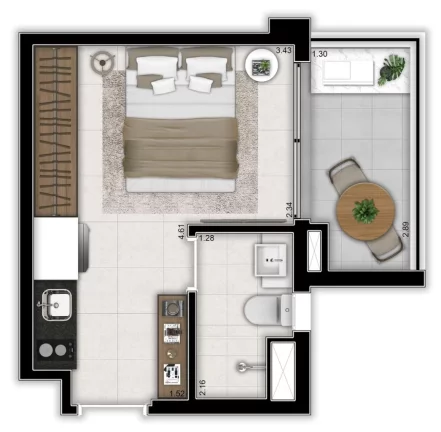 Imagem STUDIO RESIDENCIAL em São Paulo - SP, Alto da Boa Vista