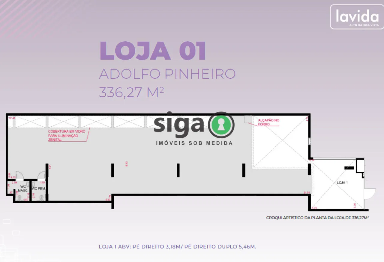Imagem Loja Comercial 336 m² ao lado do metrô da linha Lilás l Oportunidade Incrível