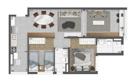 Imagem Se existe uma felicidade que se pode comprar, é aquela de viver bem, num apartamento do jeito que v...