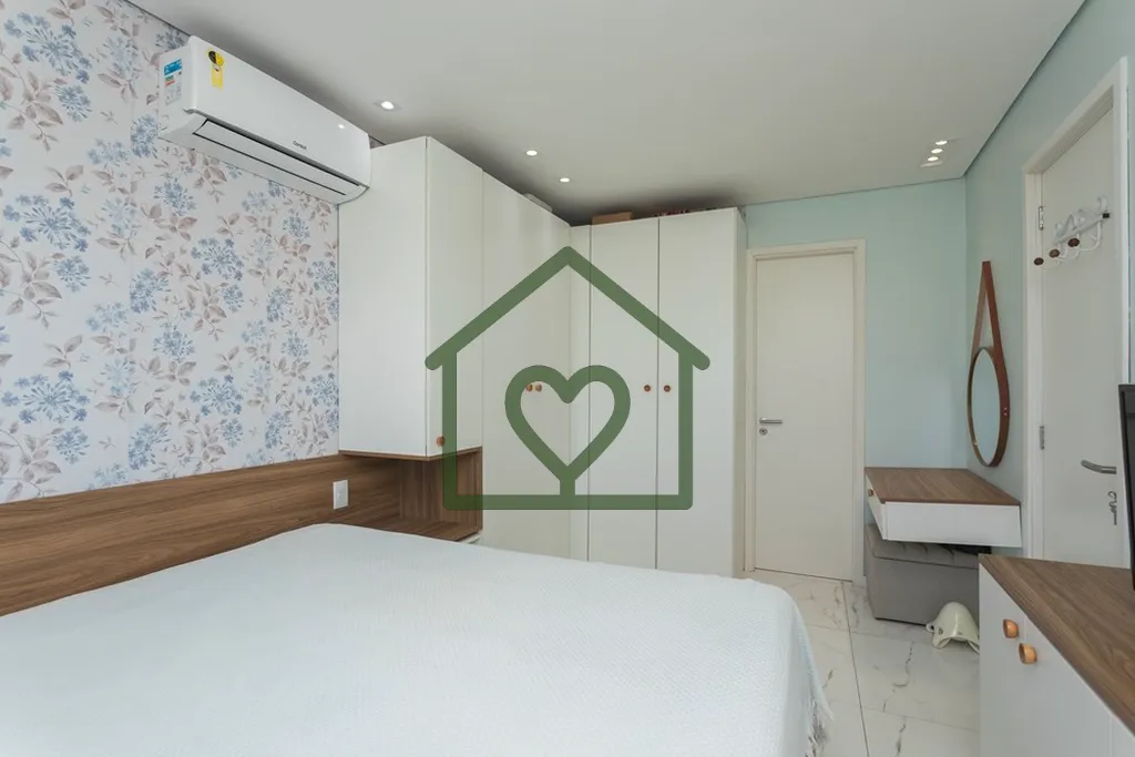 Imagem Apartamento pronto para morar com móveis fixos e eletrodomésticos, composto de sala com sacada abe...