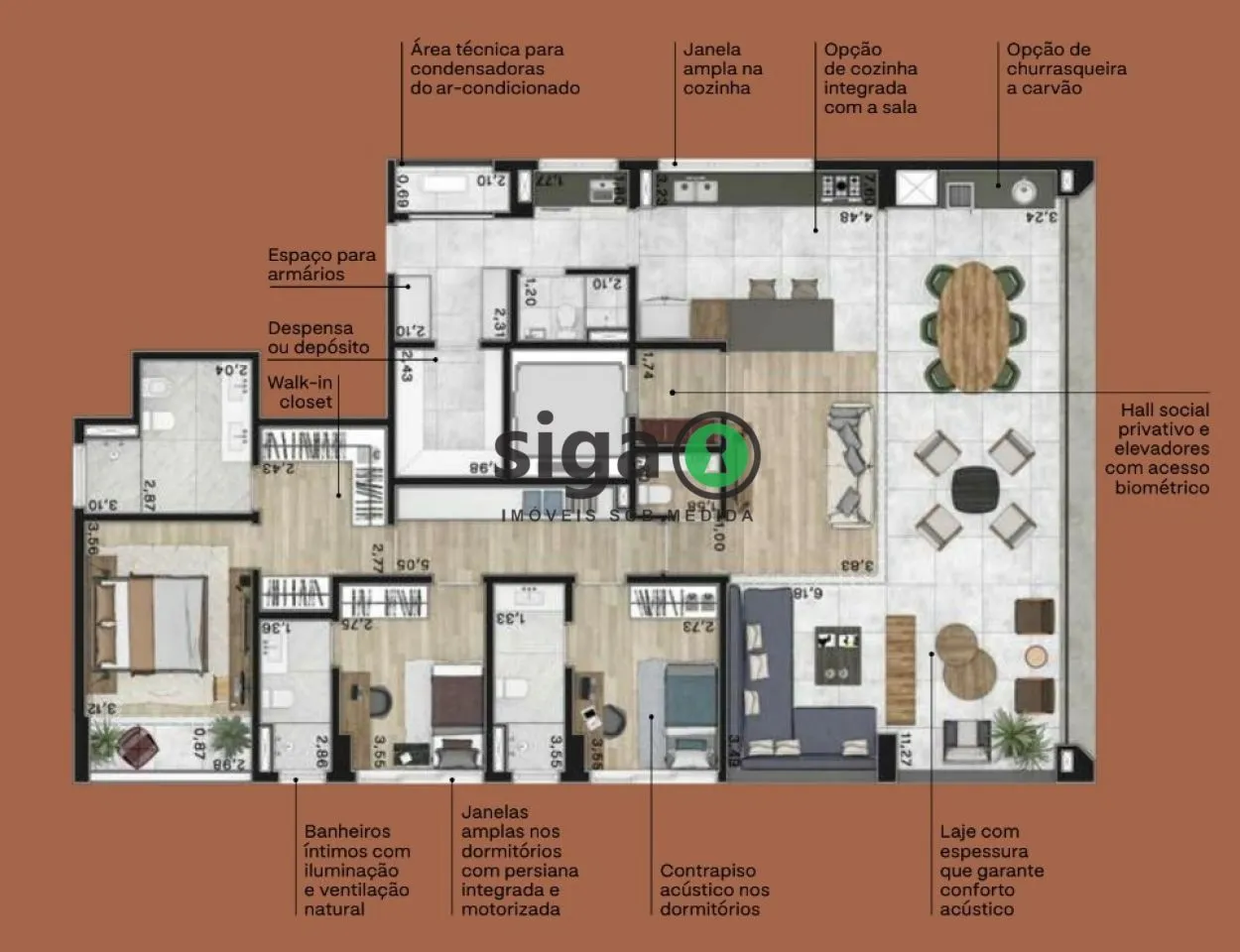 Imagem Apartamento para venda em Pinheiros 03 suítes, São Paulo - SP