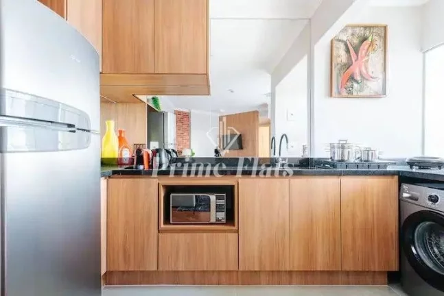 Imagem Flat disponível para venda no Bela Cintra Stay by Atlantica Residences, com 48,40m², 2 dormitórios e 1 vaga