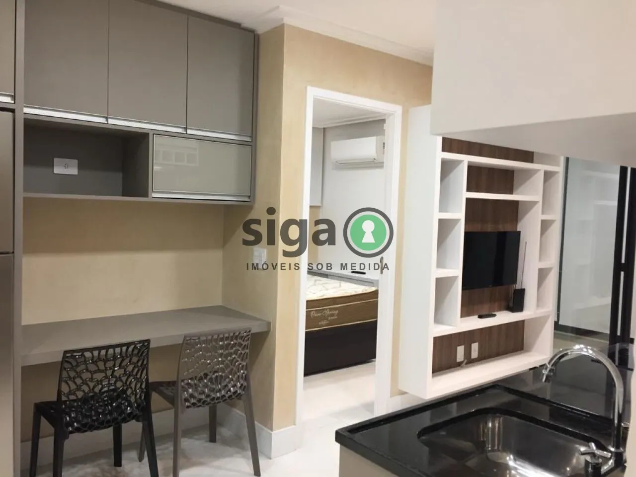 Foto do imóvel Apartamento com 1 quarto - mobiliado em Campo Belo com uma Vaga de Garagem