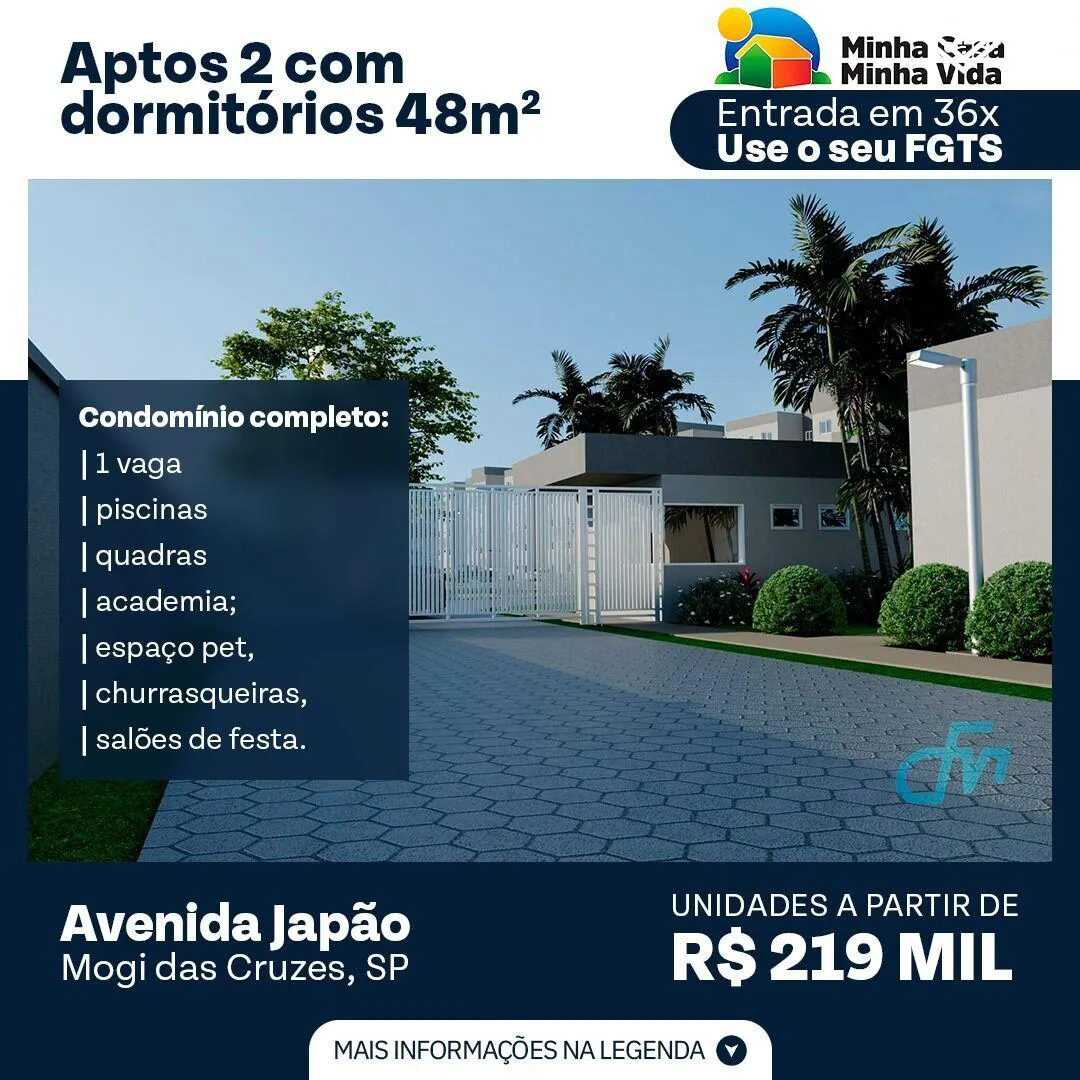 Imagem Apartamento com 2 Dormitorio(s) localizado(a) no bairro Porteira Preta em Mogi das Cruzes / Mato Grosso do Sul Ref.:DE42123