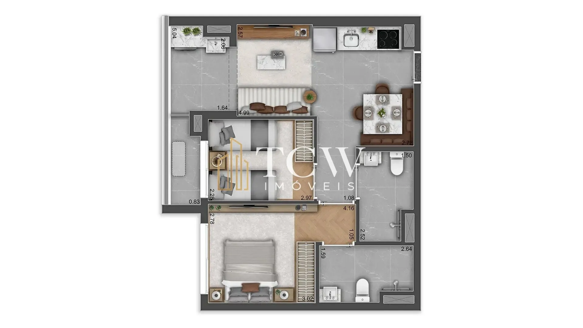 Imagem Apartamento à venda no bairro Cidade Monções - São Paulo/SP, Zona Sul