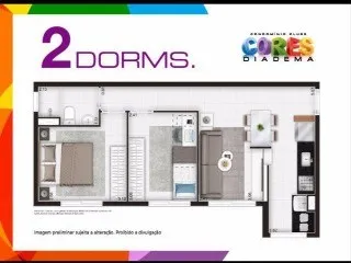 Imagem Condomínio Cores Diadema Clube, comprar apartamento 2 quartos em Diadema SP