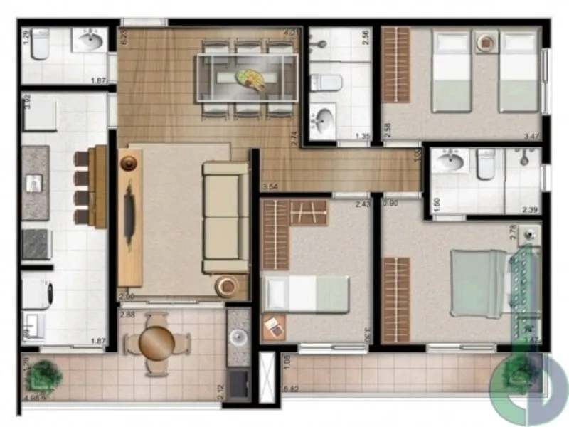 Imagem Apartamento em São Caetano do Sul SP, apartamento em São Caetano, apartamento 3 dormitórios em São Caetano, apartamento 3 quartos em São Caetano