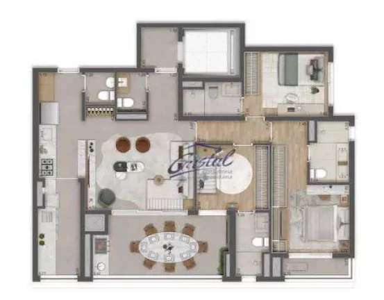 Imagem Apto 119m², 3 dorms, 3 suítes, 2 vagas, Butantã