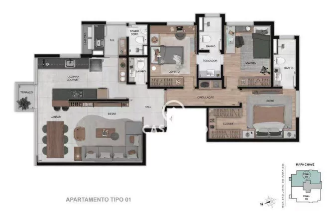 Imagem Apartamento com 3 quartos à venda, 111 m² - Sion - Belo Horizonte/MG
