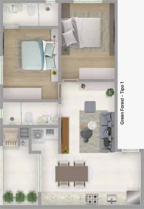 Imagem Green Forest - Residencial - Apartamento à venda no bairro Morretes - Itapema/SC