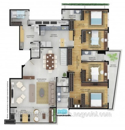Imagem Cobertura com 3 Quartos à Venda, 461 m² em Pio Corrêa - Criciúma