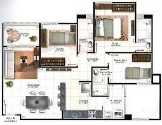 Imagem Apartamento 77m² à Venda | Girassol Residence | Teresina