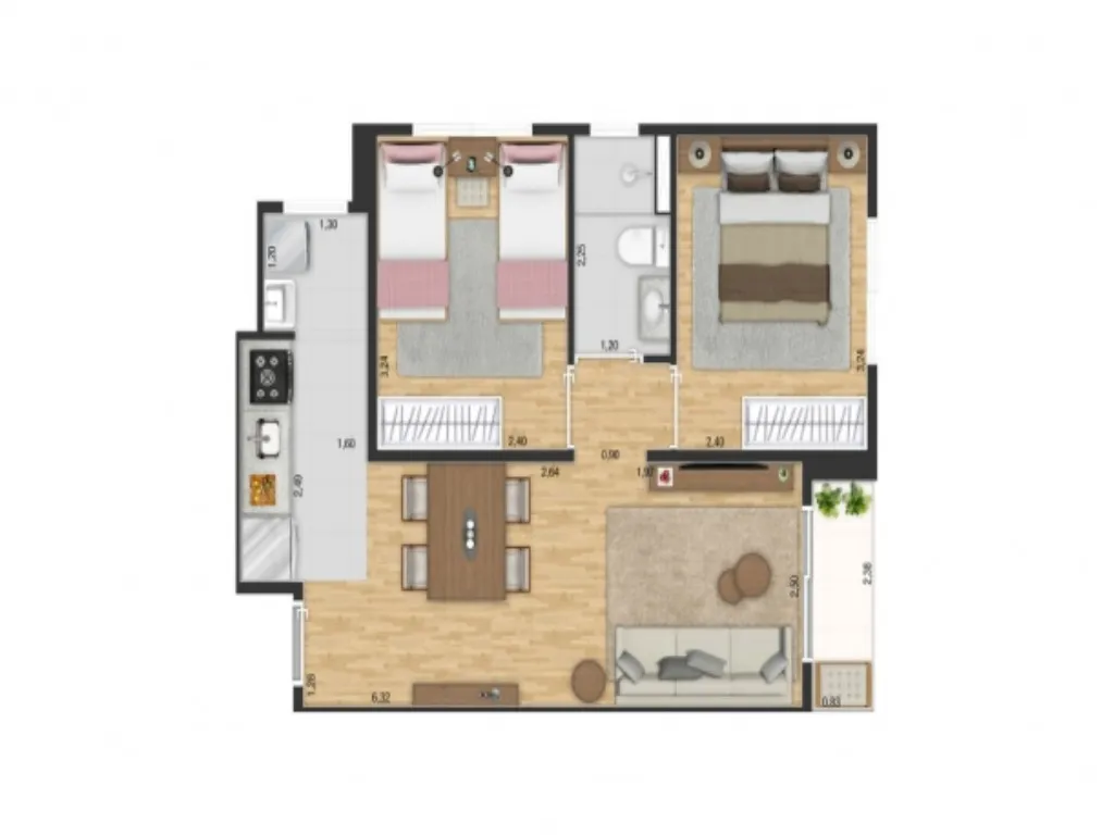 Imagem Apartamento com 2 quartos a venda em Nova Petrópolis São Bernardo do Campo SP, apartamento 2 dormitórios em São Bernardo, apartamento em obra em Sbc