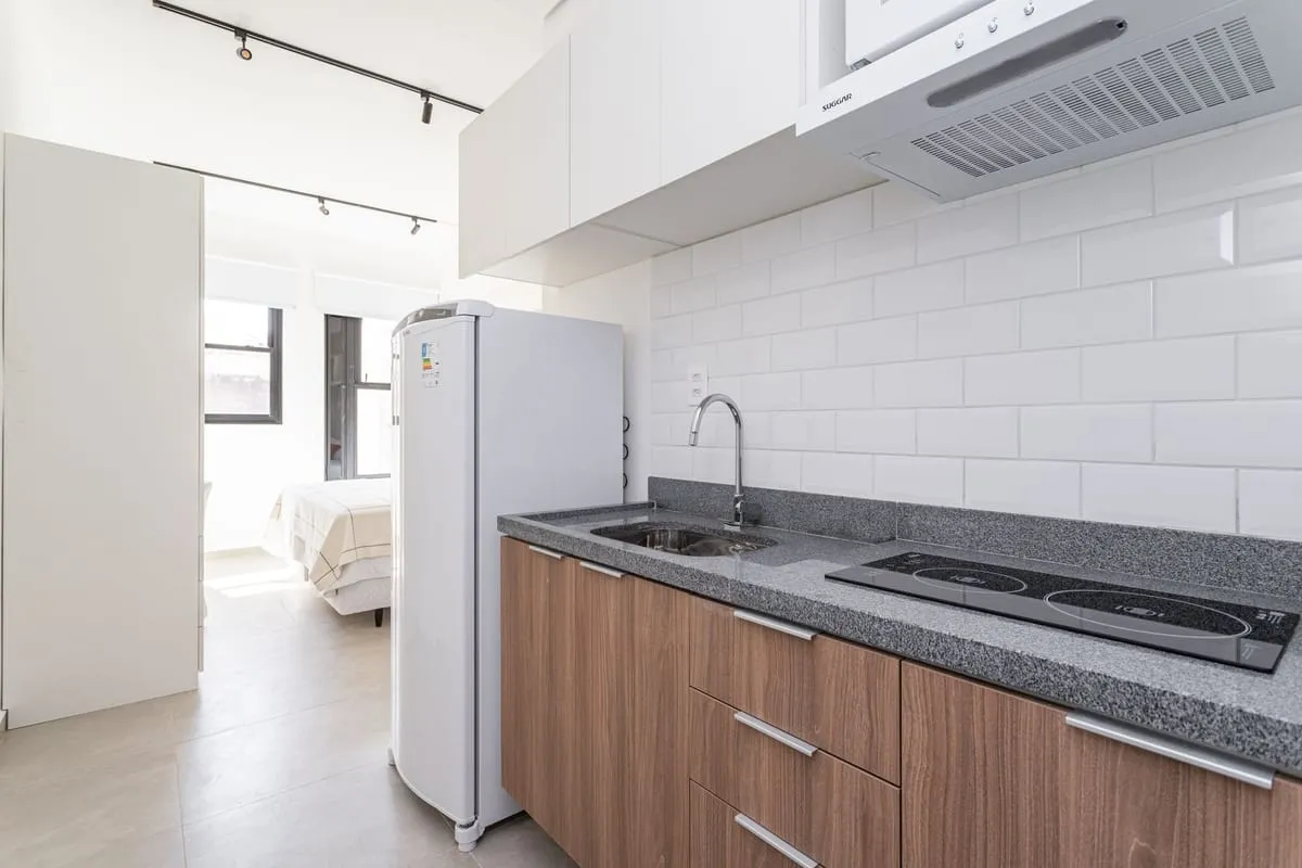 Imagem Apartamento com 1 Quarto para alugar, 25m² - Centro