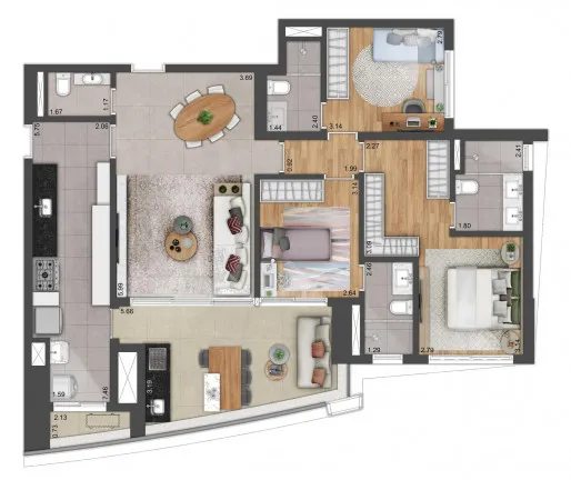 Imagem Apartamento com 2 Quartos à Venda, 93 m² em Sítio Tamboré Alphaville - Barueri