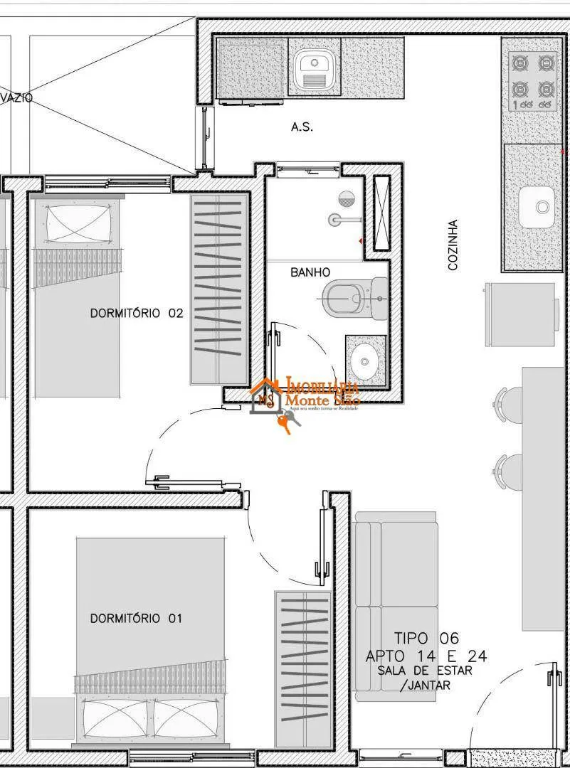 Imagem Apartamento com 2 dormitórios à venda, 34 m² por R$ 239.900,00 - Vila Constança - São Paulo/SP