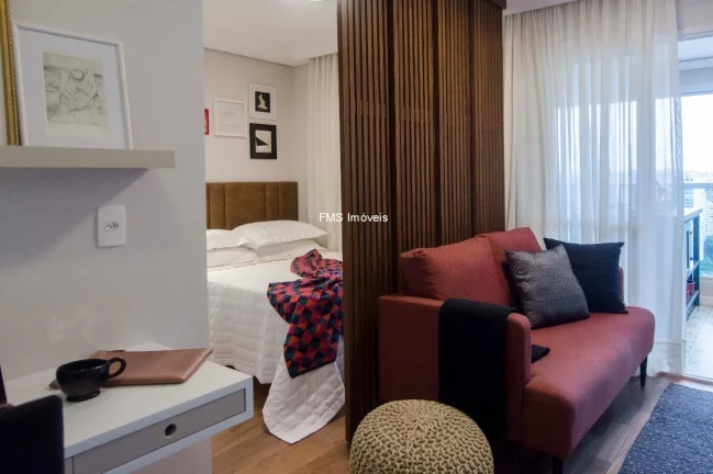 Imagem Apartamento para locação no Brooklin Paulista, com 1 suíte, 1 banheiros, 1 vaga, 35m²