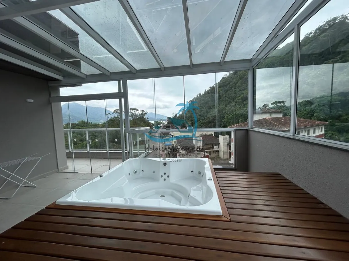 Imagem Cobertura mobiliada com 3 dormitórios com vista para o mar no Perequê-Açu