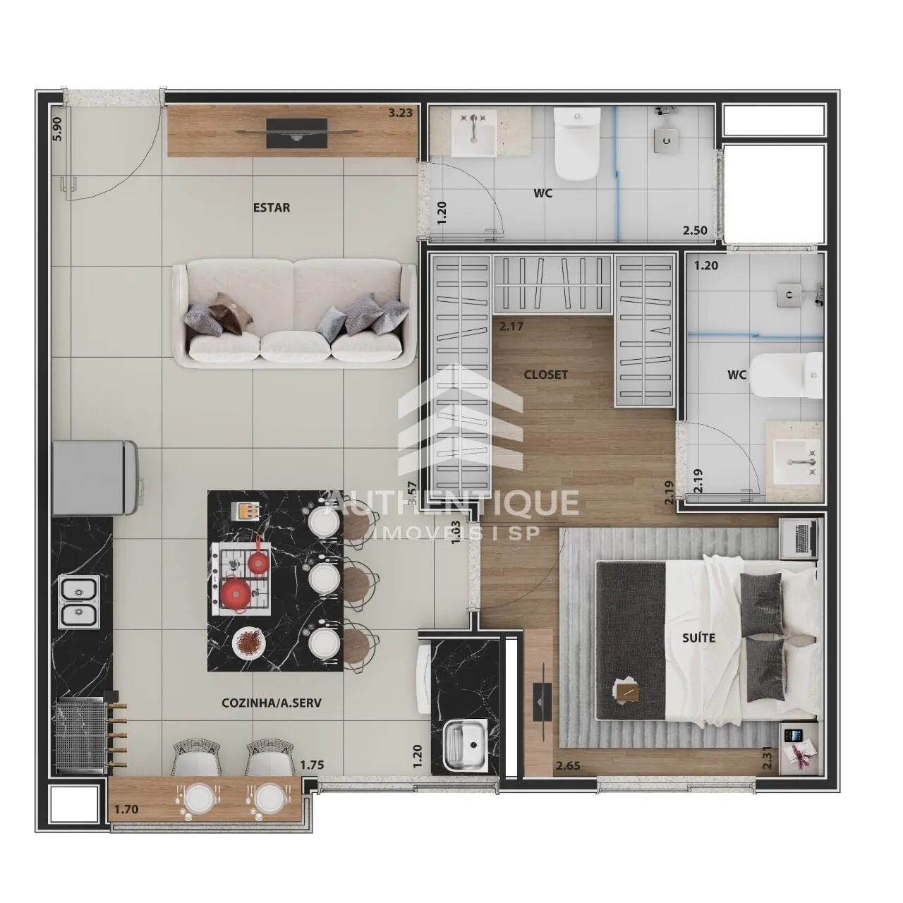 Imagem CS Quirino de Lima - Centro - São Bernardo do Campo - Apartamento à venda no bairro Centro - São Bernardo do Campo/SP