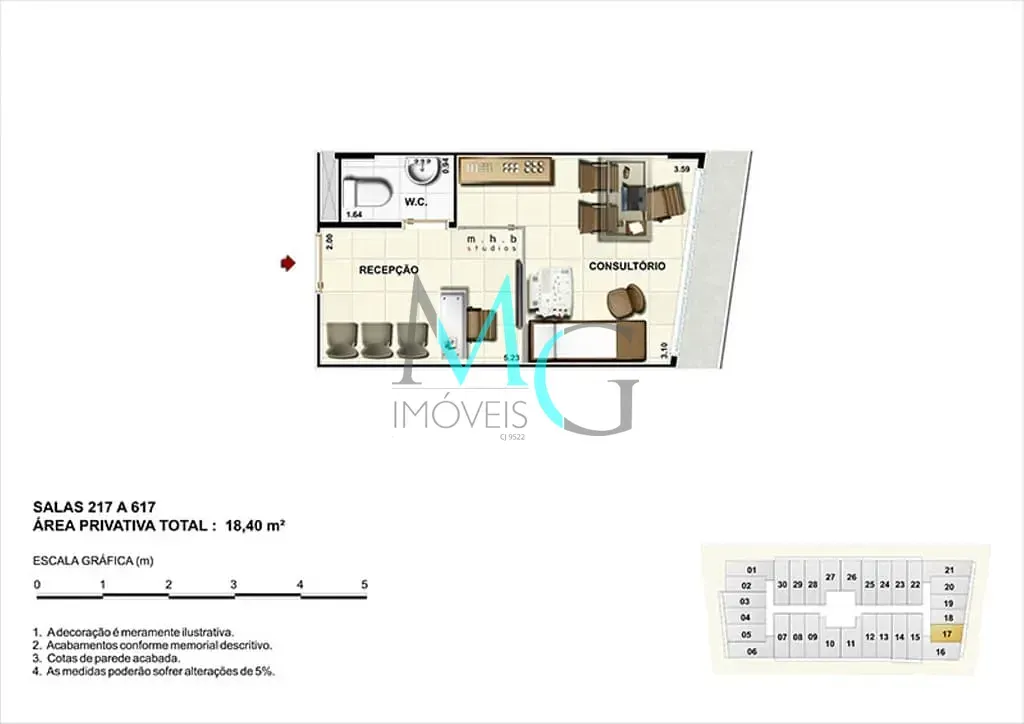 Imagem Sala à venda 1 Vaga 21.9M² Campo Grande Rio de Janeiro - RJ