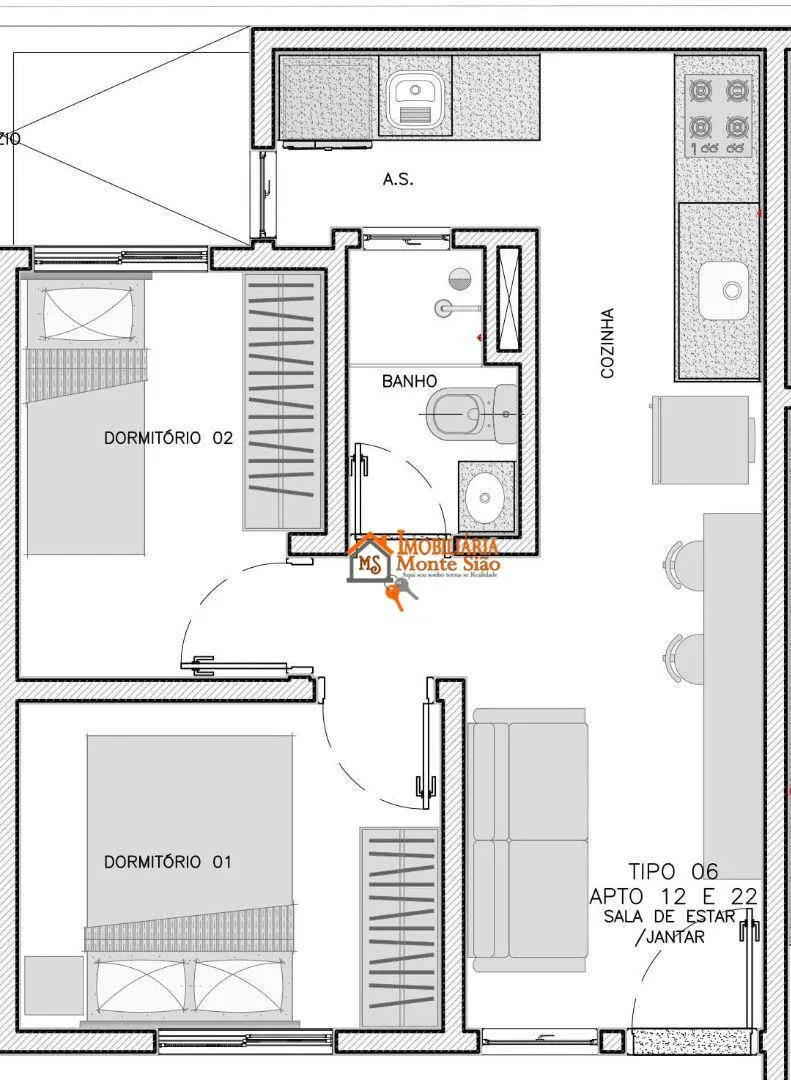 Imagem Apartamento com 2 dormitórios à venda, 34 m² por R$ 239.900 - Vila Constança - São Paulo/SP
