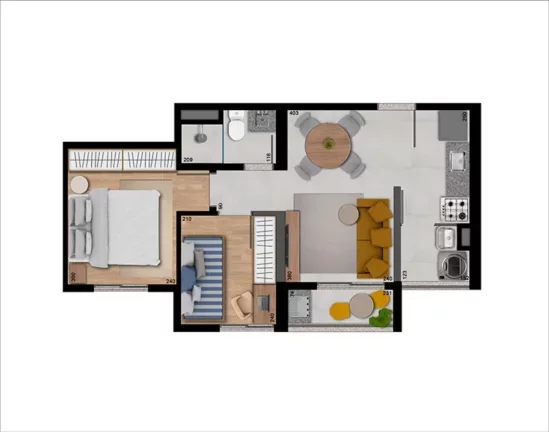 Imagem UP JARDIM PRUDÊNCIA - AMPLA - Studio de 18m² (NR), próximo ao metrô Brooklin!!