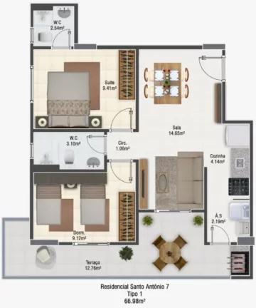 Imagem APARTAMENTO NA VILA MIRIM 2 DORMITÓRIOS!!!