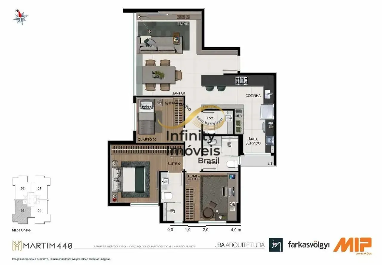 Imagem MARTIM 440 - Apartamento à venda no bairro Santo Agostinho - Belo Horizonte/MG