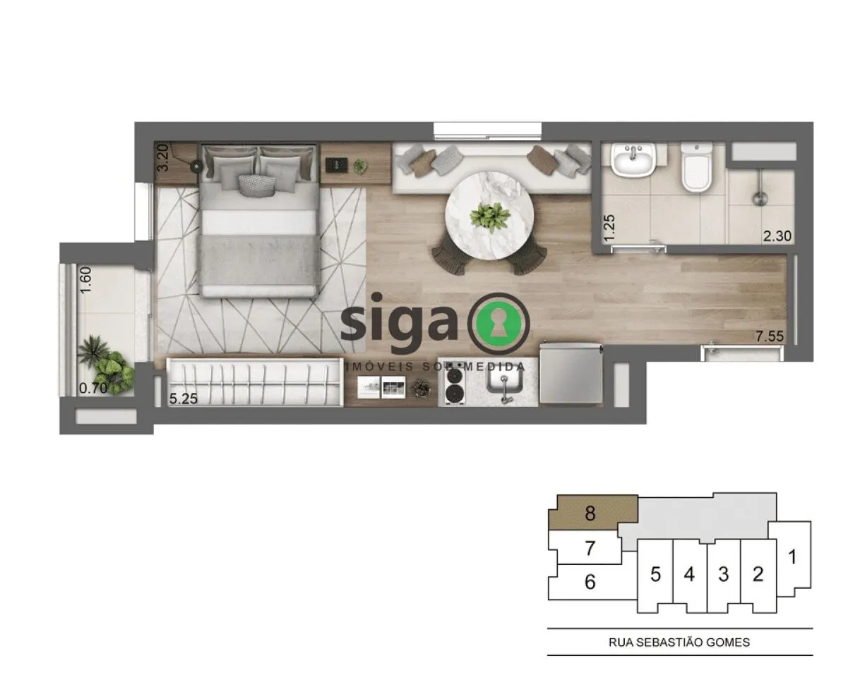 Imagem Apartamento Studio a venda no Campo Belo