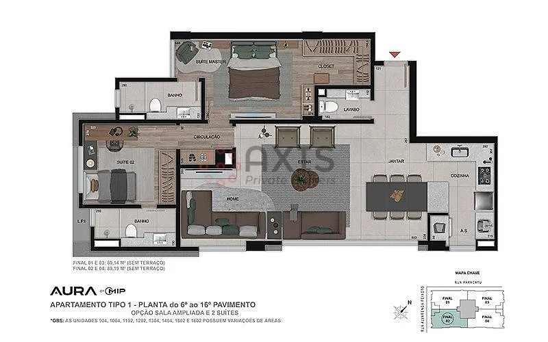 Imagem Apartamento 4 quartos no Santo Agostinho - Lazer completo