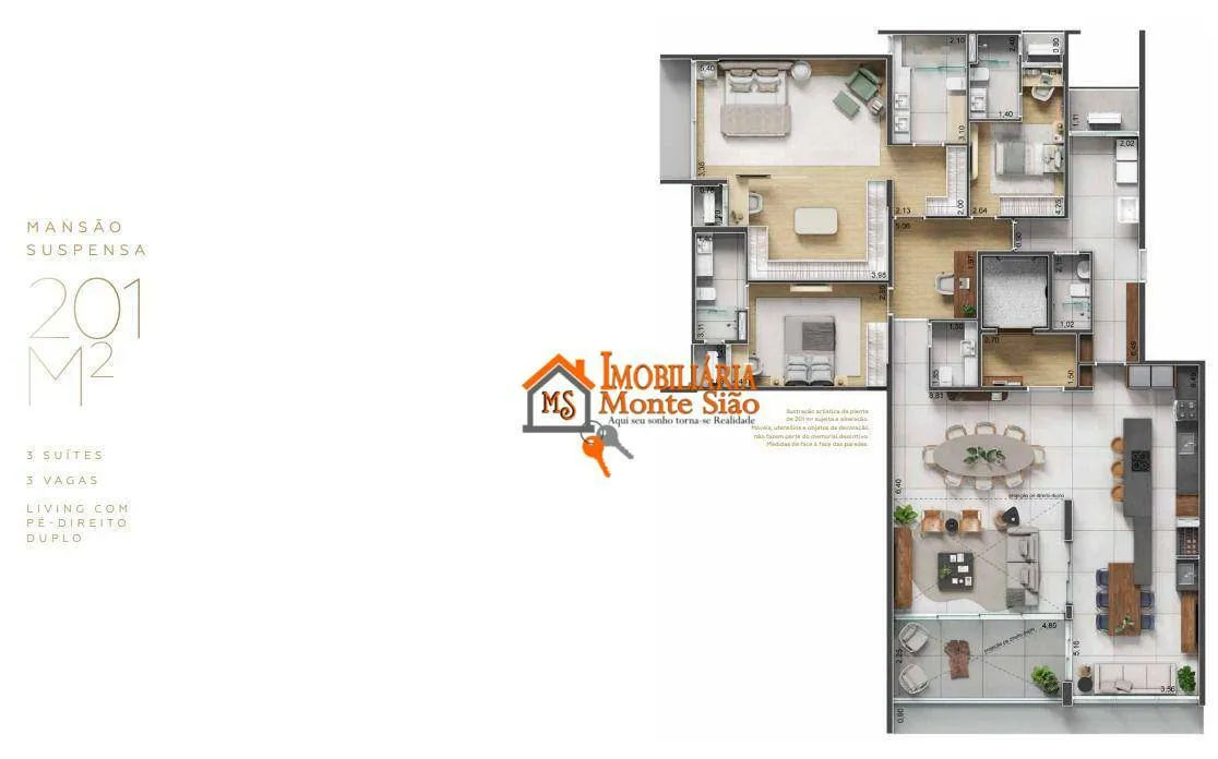 Imagem Apartamento com 4 dormitórios à venda, 201 m² por R$ 2.804.118,00 - Vila Progresso - Guarulhos/SP