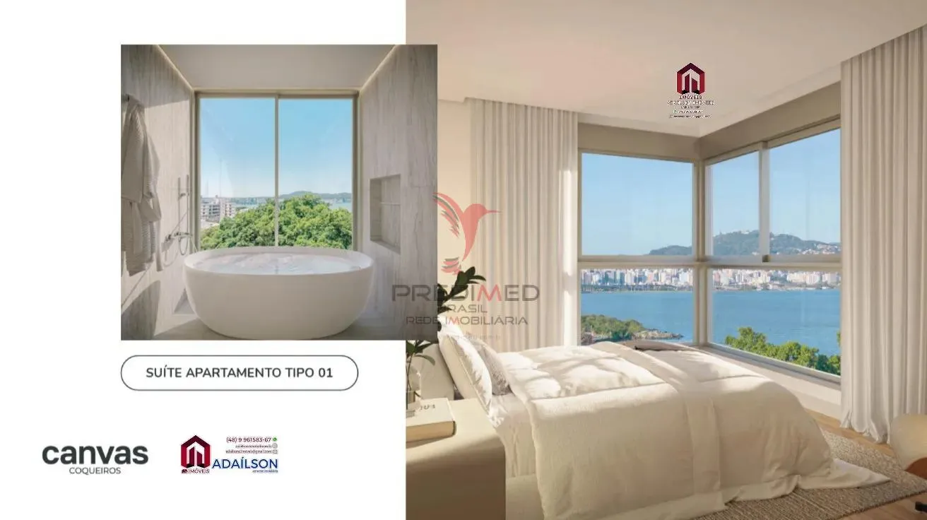 Imagem Apartamentos à venda no Canvas Residence Bairro coqueiros Florianópolis SC Brasil