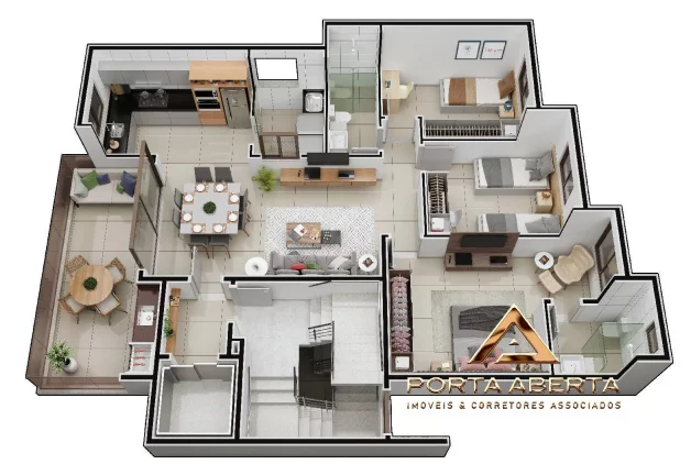 Imagem APTO DE 3 QUARTOS, SENDO 1 SUITE - IGUAÇU - IPATINGA - COD 419