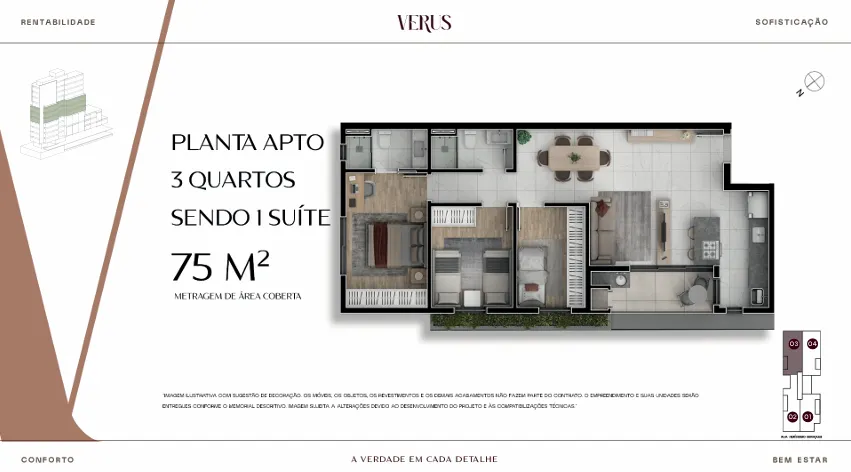 Imagem Apartamento para Venda em São José dos Pinhais, Centro, 2 dormitórios, 1 suíte, 2 banheiros, 1 vaga