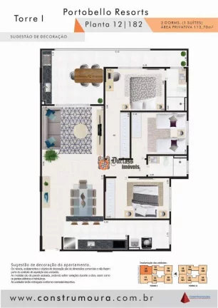 Imagem Apartamento com 3 dormitórios à venda, 113,70 m² a partir de R$ 792.261, - Centro - Mongaguá/SP
