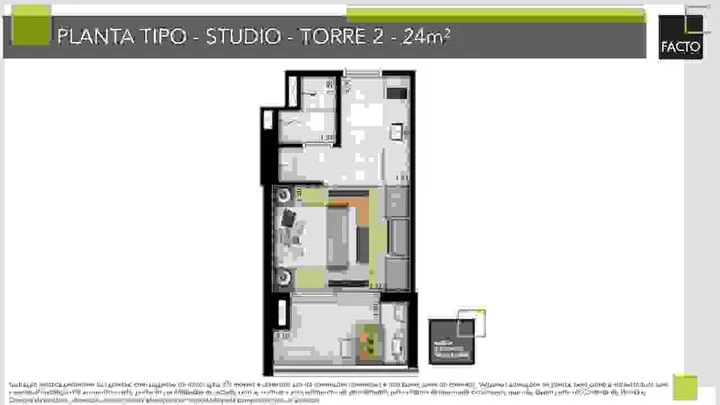 Imagem Apartamento com 2 Quartos à Venda, 24 m² em Bela Vista - São Paulo