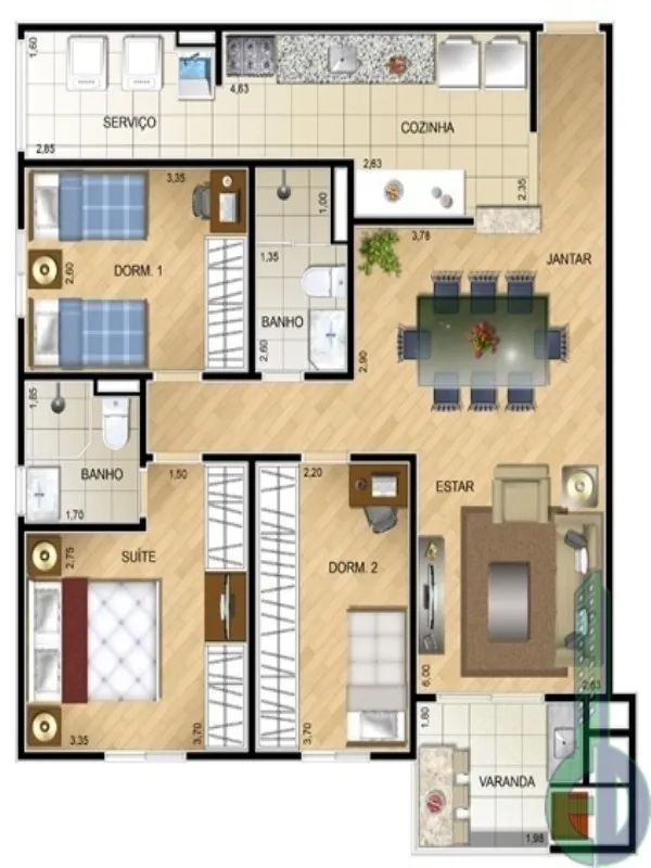 Imagem Imperdível: Apartamento à venda no Barcelona, São Caetano do Sul-SP, 3 quartos, 1 suíte e 2 vagas - Edifício Otello São Caetano