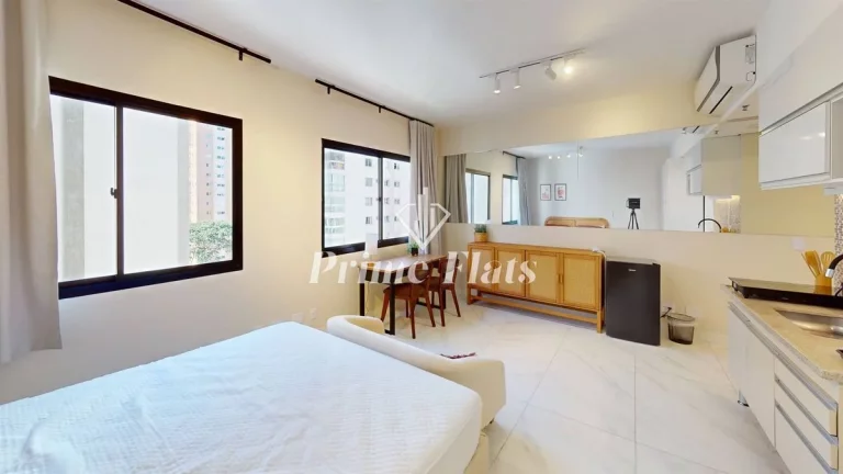 Imagem Flat disponível para locação no Hotel Slaviero Essential São Paulo Moema, com 26m², 1 dormitório e 1 vaga