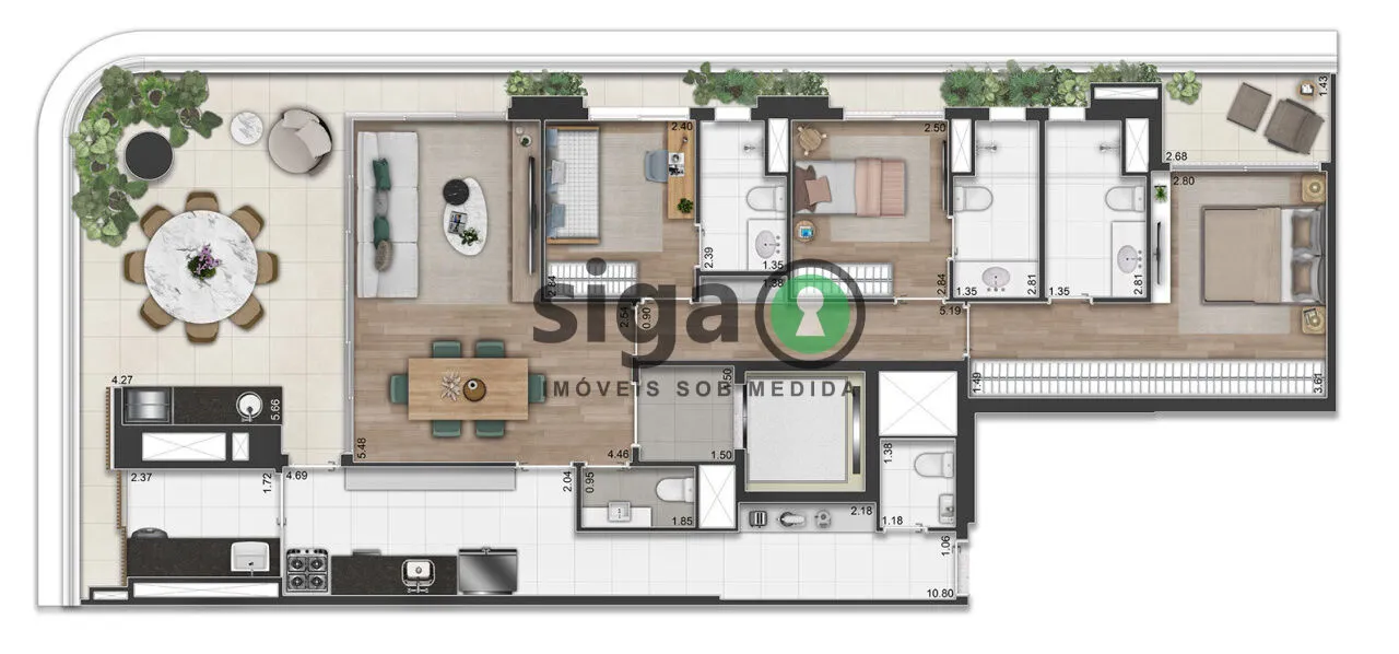 Imagem Apartamento de 154m² com 3 suítes na Vila Madalena e lazer de alto padrão