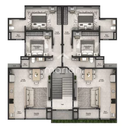 Imagem Apartamento com 2 quartos, Itacolomi - Balneário Piçarras