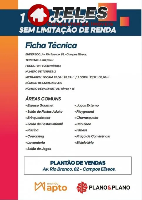 Imagem More na região Central (Republica), sendo 1 e 2 dorms.